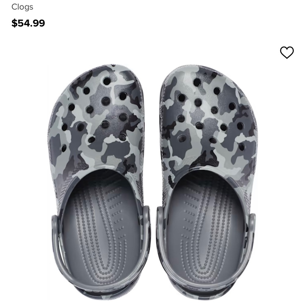 Crocs Classic Printed Camo Clog Slate Gray/Multi Sz 10 Women Sz 8 Men